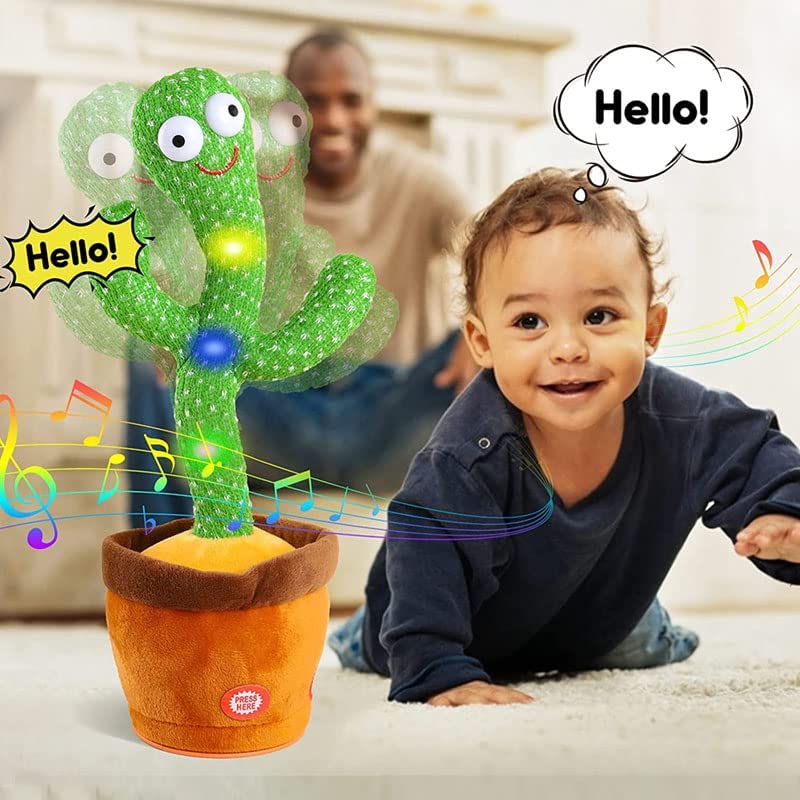 Talking dancing cactus toy repeating speech