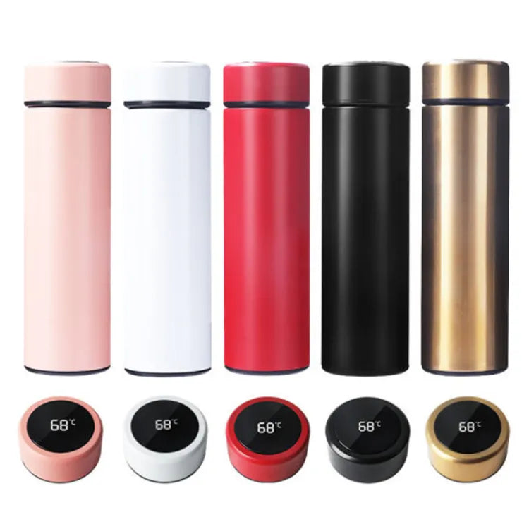 500ml stainless steel vacuum flask with temperature display