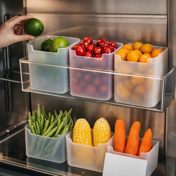 Clear pantry mini-crate storage bins pack of 4 open-top organisers