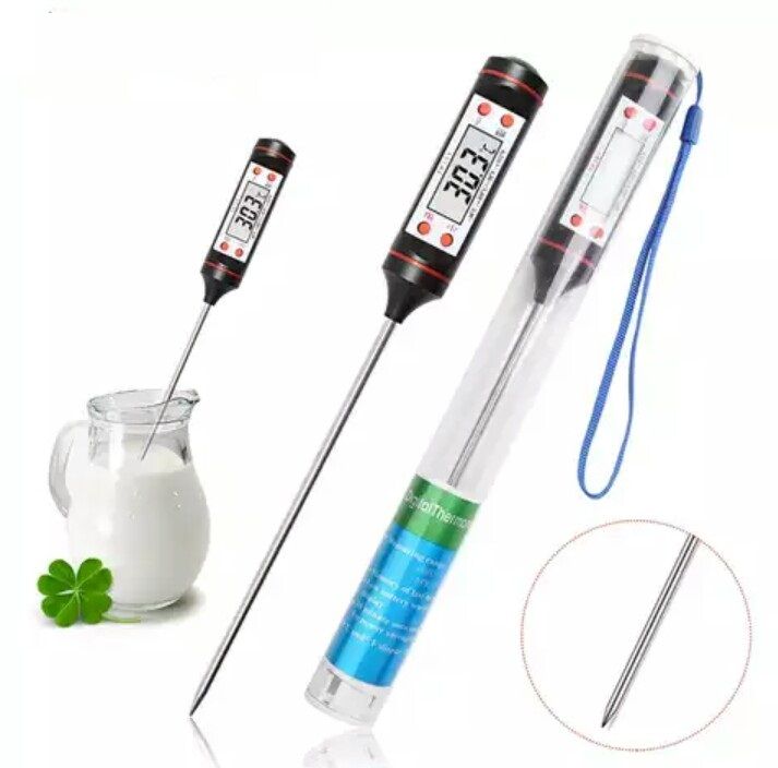 TP101 food thermometer measuring temperature in cooking