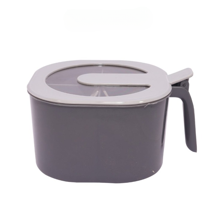 Kitchen seasoning box compartments close up with scoops