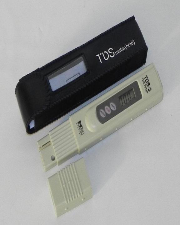 Digital TDS water tester pen — slim pen-form meter with LCD screen showing TDS reading
