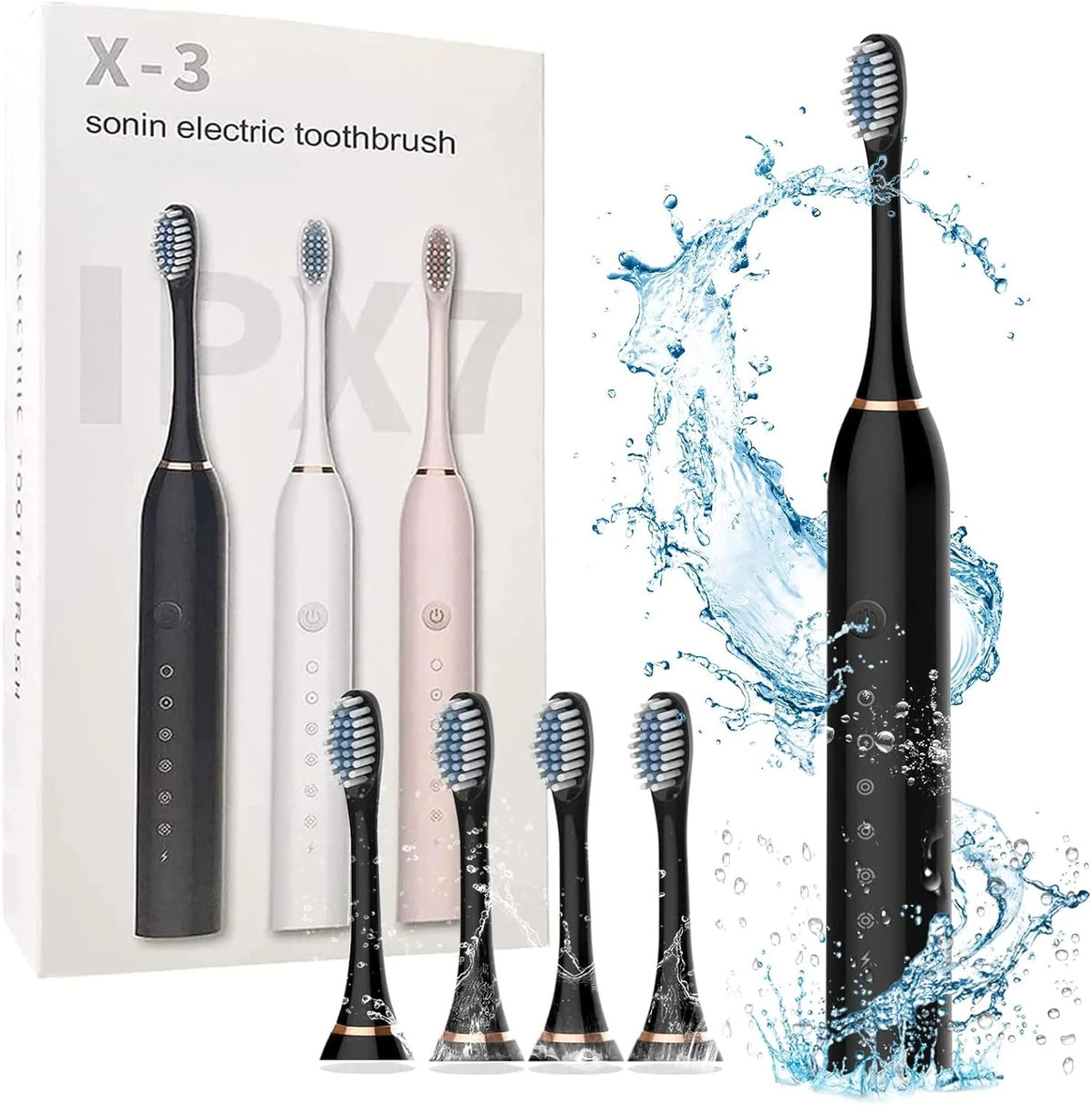 X-3 electric toothbrush handle with mode indicator lights