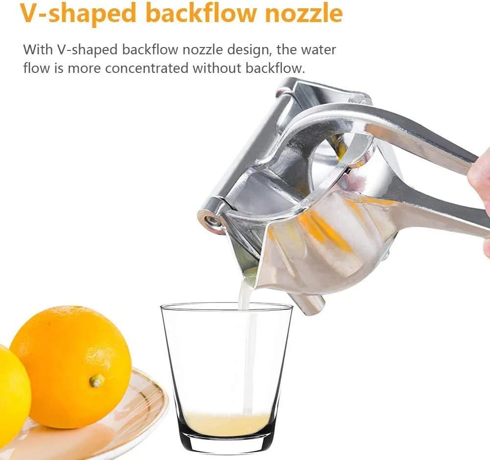 Manual citrus juicer press, handheld lever juicer for citrus fruits
