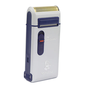 Yandou electric razor silver pocket foil shaver front view