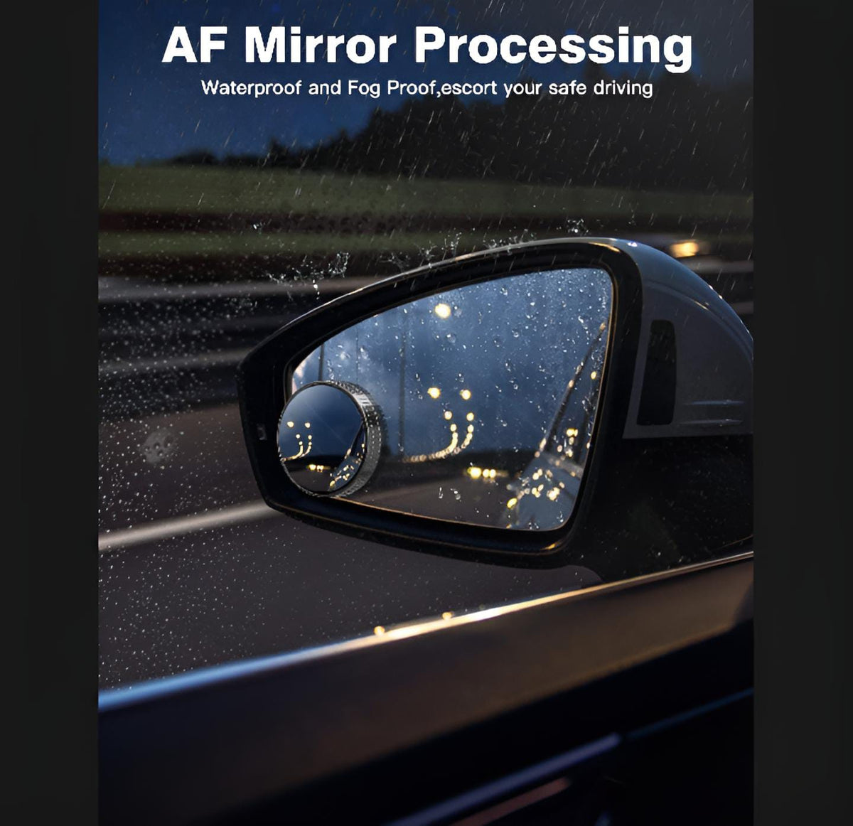 Blind spot mirror pair with adhesive backing for car side mirrors