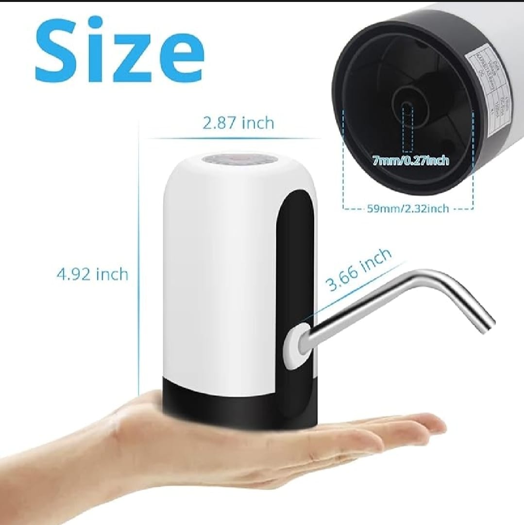 Electric water dispenser pump tall cylindrical body with curved steel spout