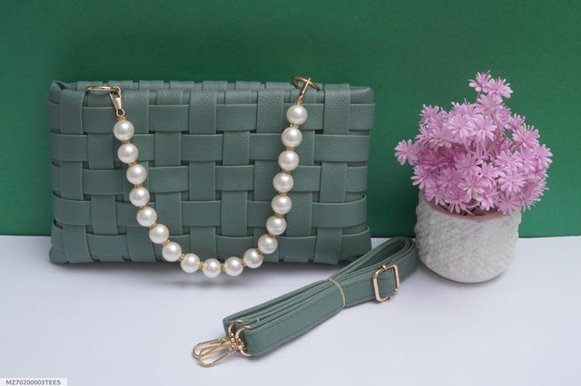 Women's PU Leather Plain Hand Bag - PrimeKart Pakistan