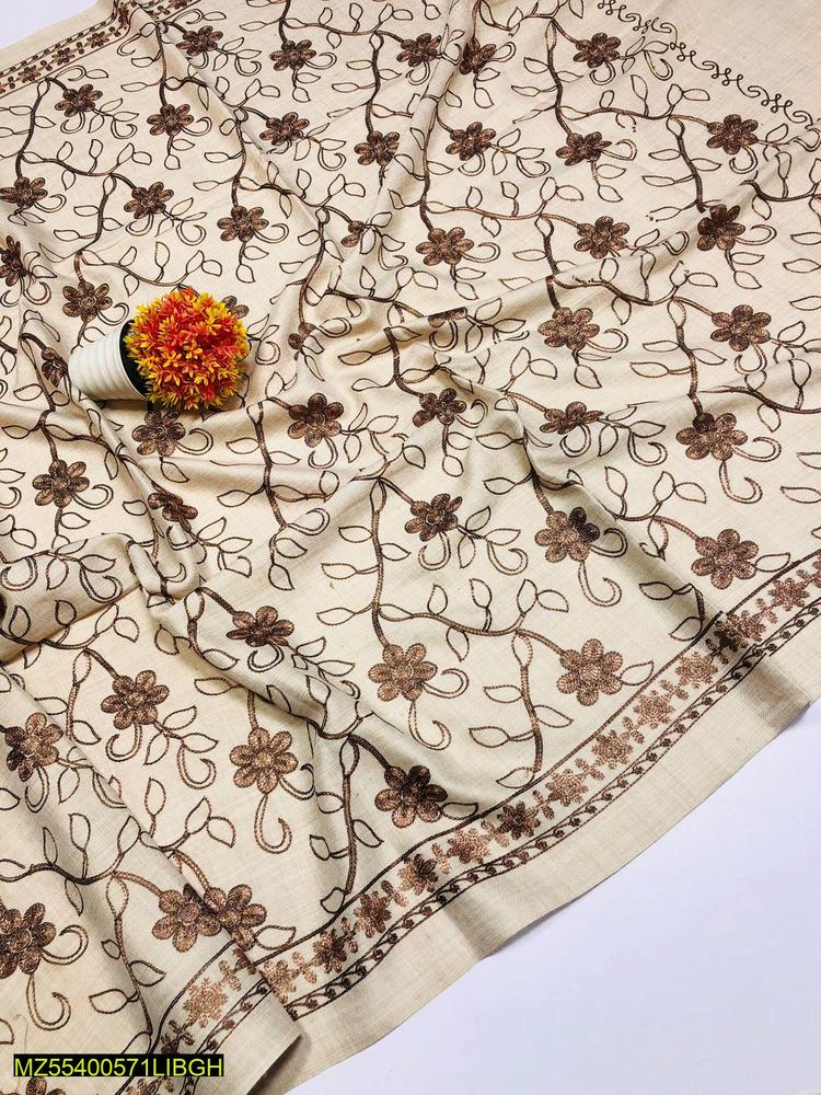 1 Pc Women's Woolen Embroidered Shawl - PrimeKart Pakistan