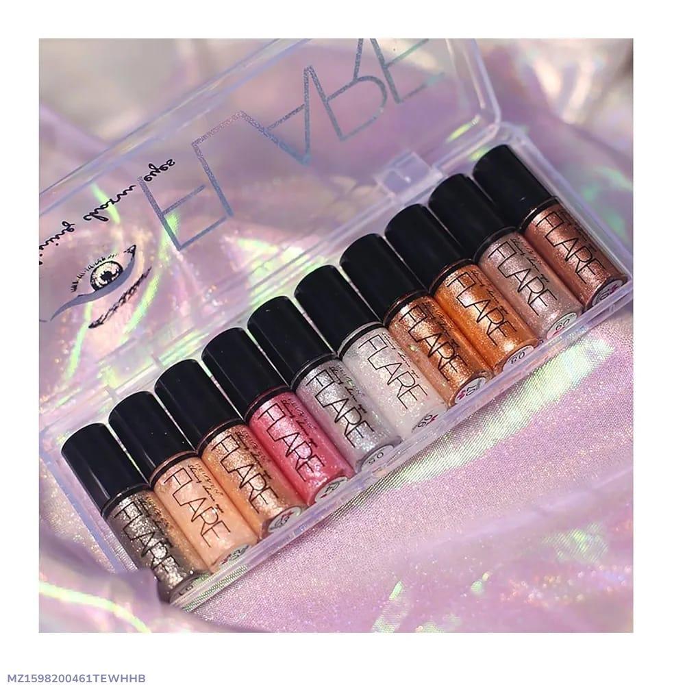 15 Pcs Multicolor Glitter Eyeshadow Kit - Glossy Texture for Stunning Looks - PrimeKart Pakistan