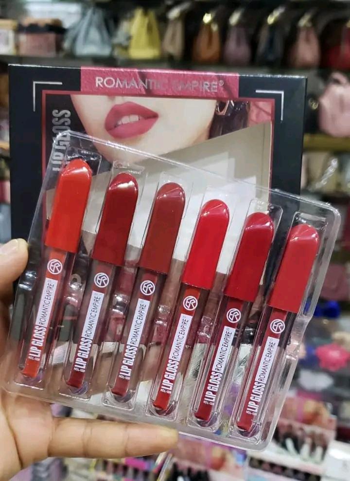 Romantic Empire High Pigmented Matte Lipgloss, 6 Pcs,Shades Of Red