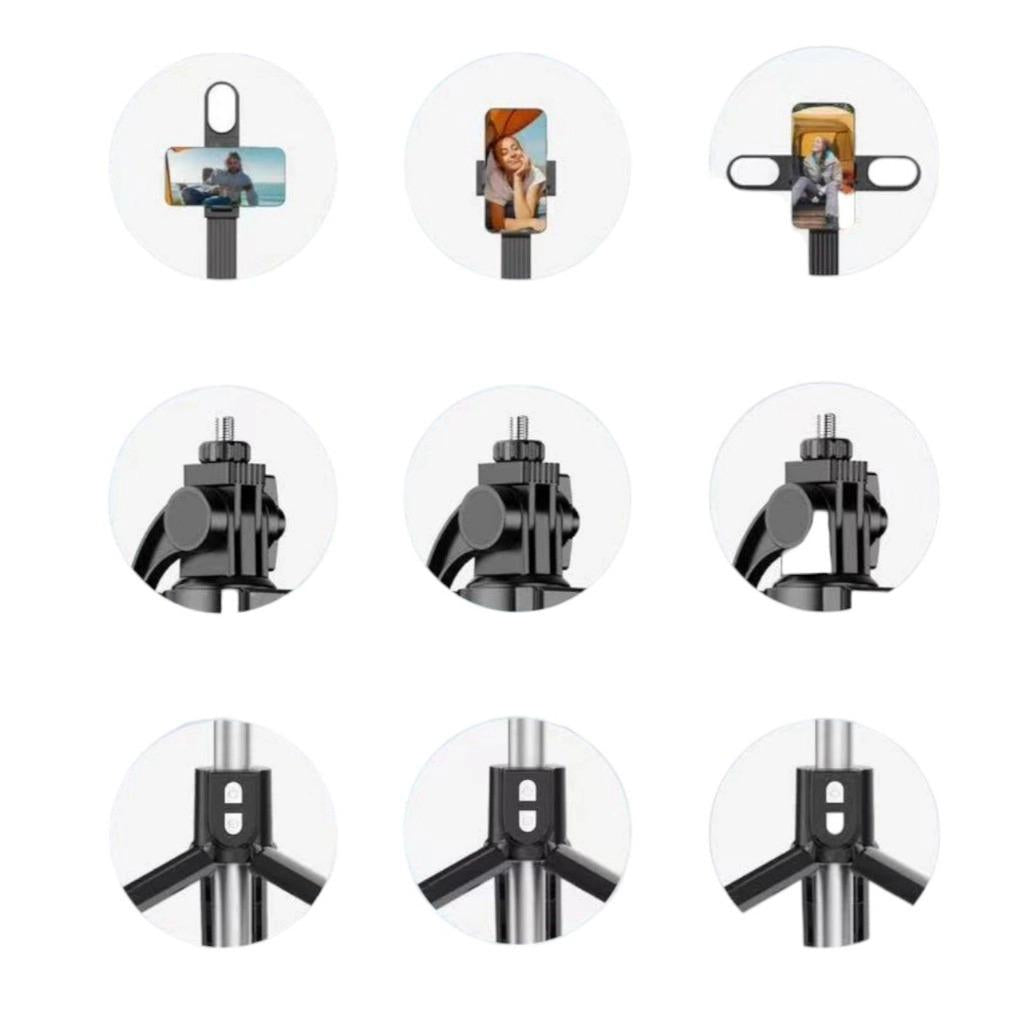 Live K10 PRO 6.5ft Tripod Stand with Ring Light, Bluetooth, Selfie Stick, DSLR/Mobile Stand