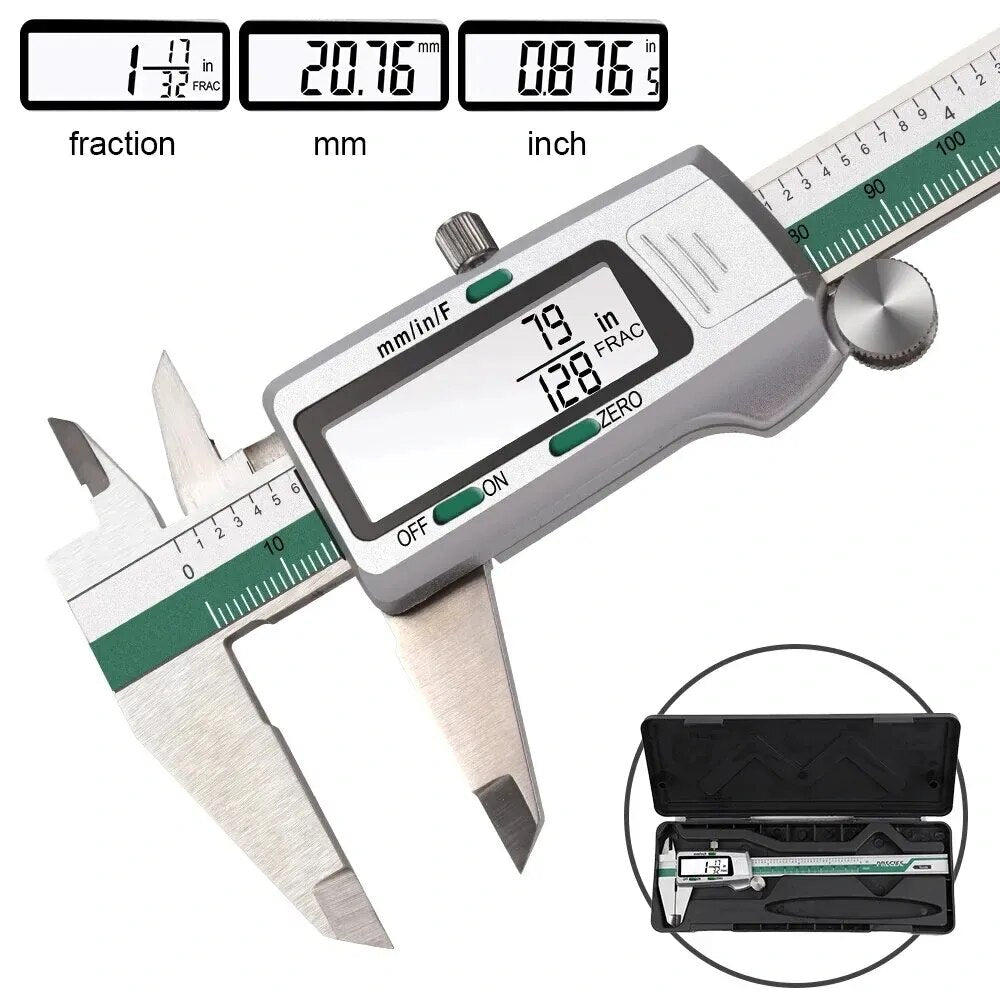 Digital caliper LCD readout precision measurement