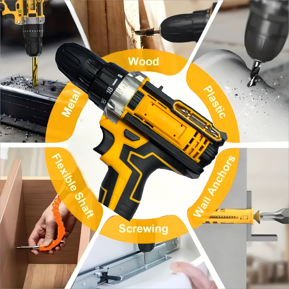 48V drill kit carry case with drill bits