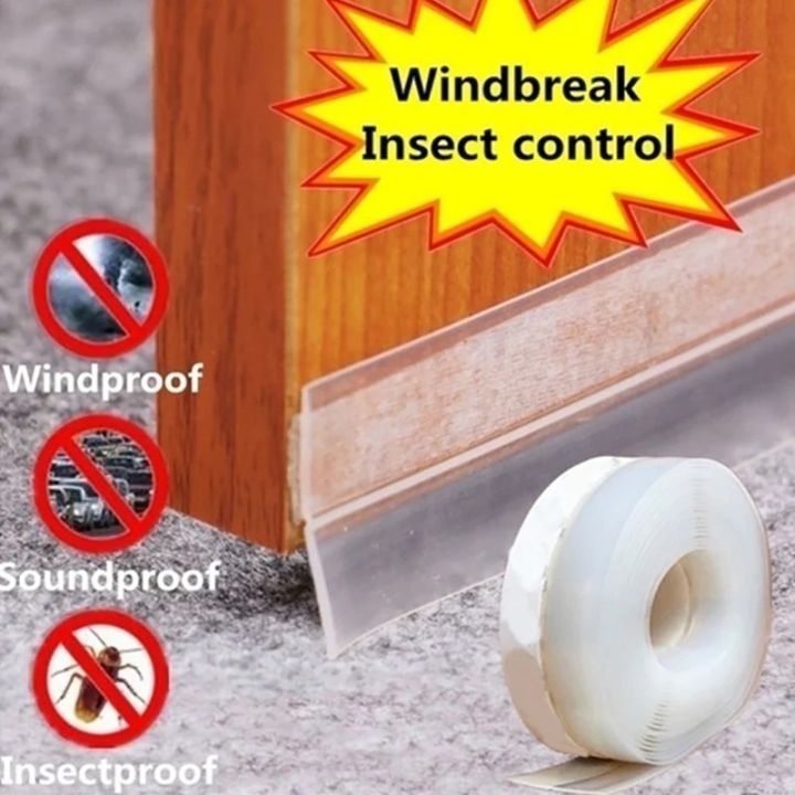 Draft-proof window seal tape packaging box — 5m transparent silicone self-adhesive sealing strip product packaging