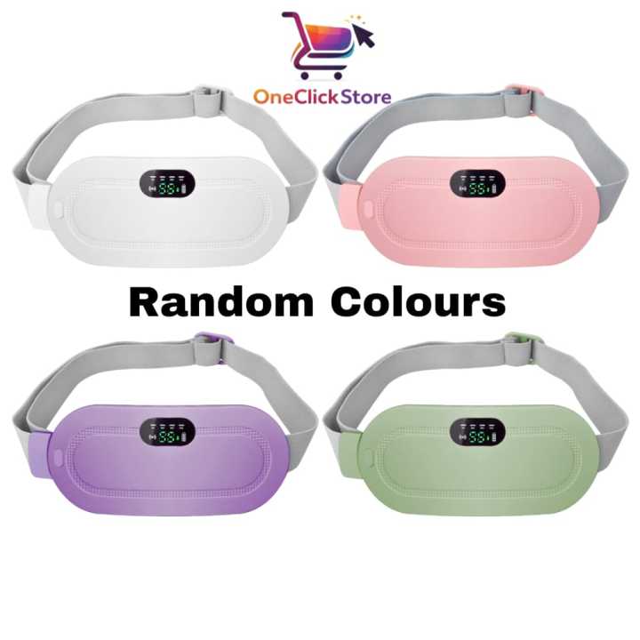 Period cramp relief heating belt — available in multiple colours with digital LED display