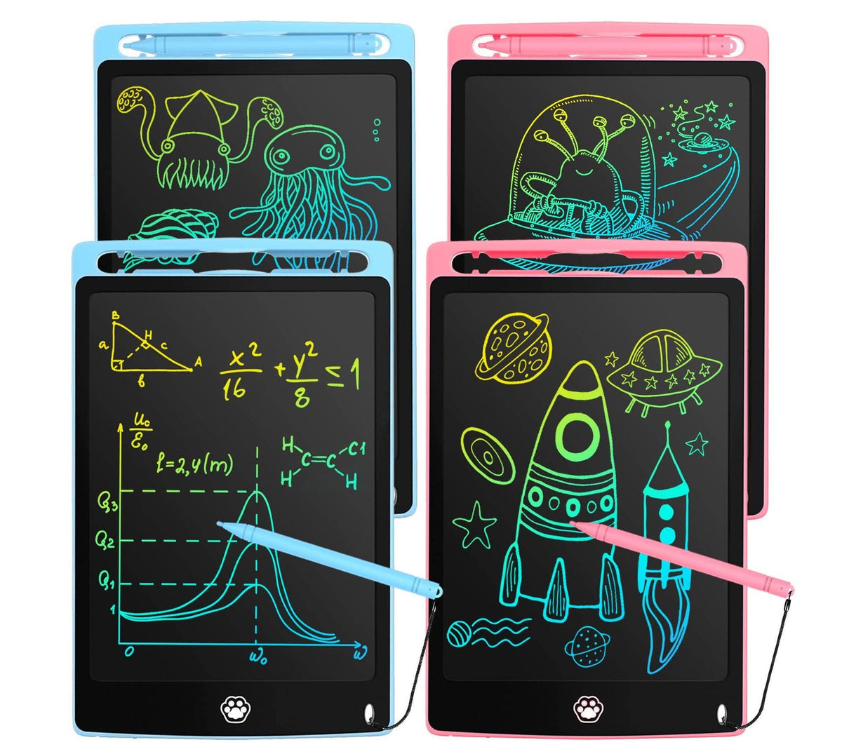 LCD writing tablet, 8.5-inch multicolor drawing pad with stylus