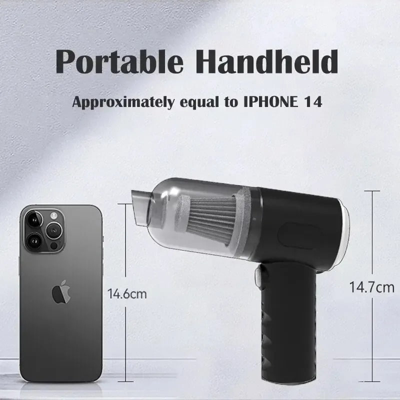 Portable handheld vacuum size comparison