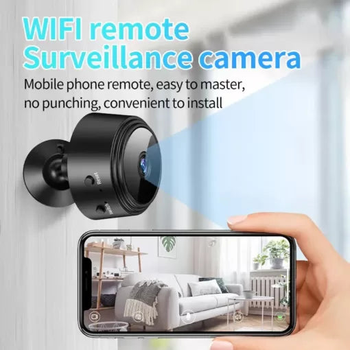 Mini WiFi surveillance camera with magnetic stand