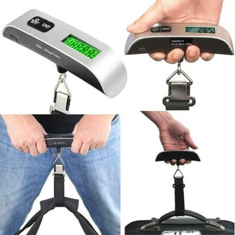 Digital luggage scale hook and triangle ring detail