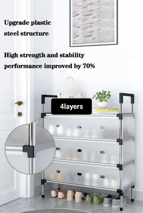 Compact foldable shoe storage rack for hallway and bedroom