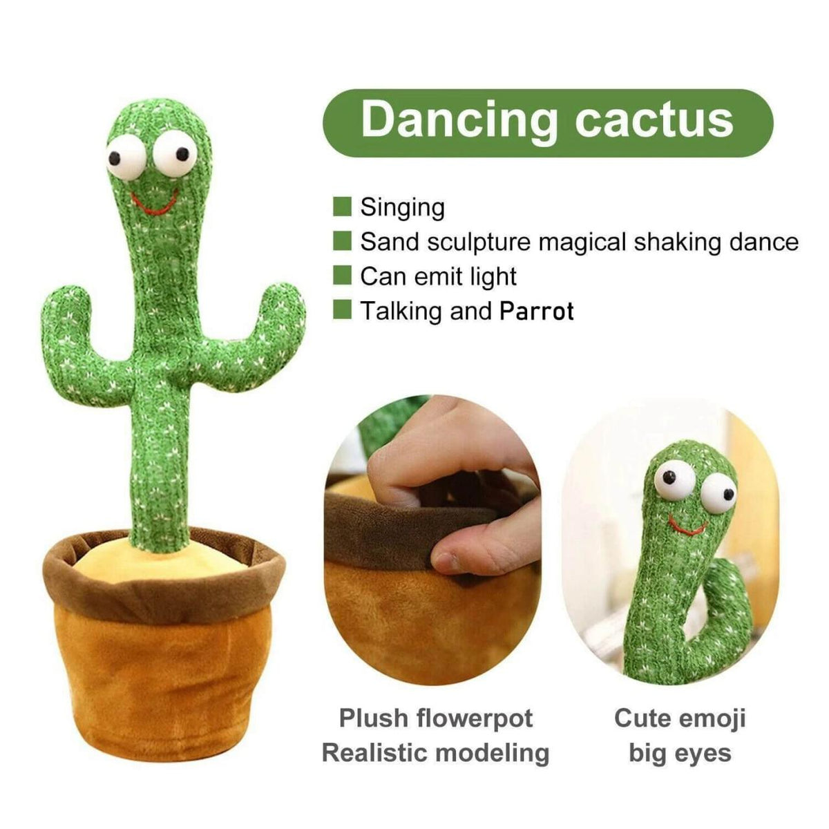 Dancing cactus toy gift for kids and toddlers