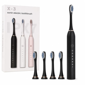 X-3 sonic electric toothbrush set with box and replacement heads