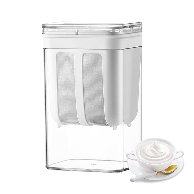 1100ml Greek yogurt maker strainer container with fine mesh insert and lid