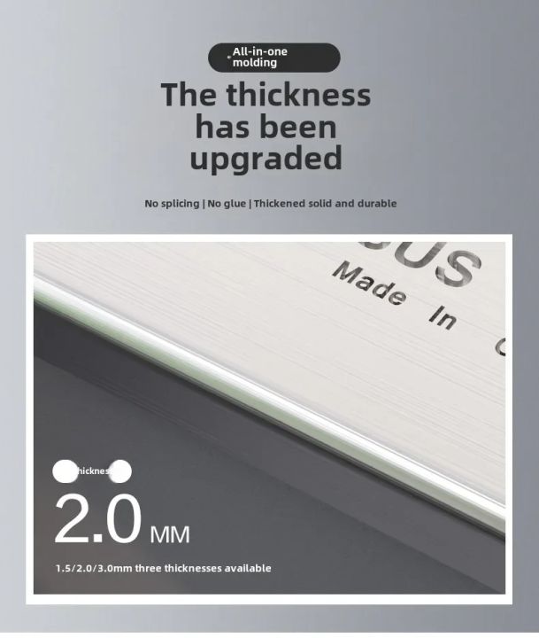 Thickened 2.0mm all-in-one molded stainless steel cutting board edge close-up