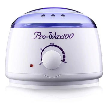 Pro Wax 100 wax heater machine with purple domed lid and temperature dial