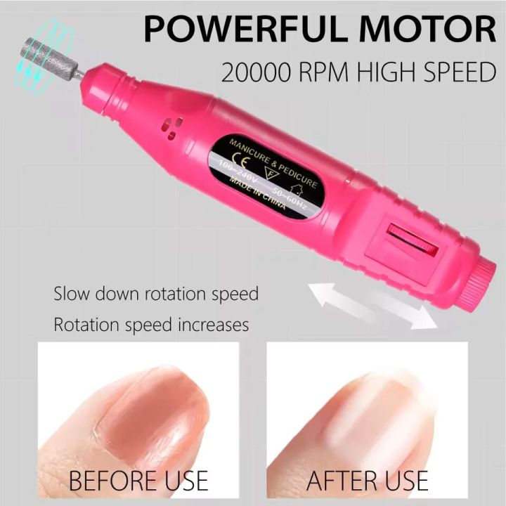 10 sanding bands included for manicure and pedicure