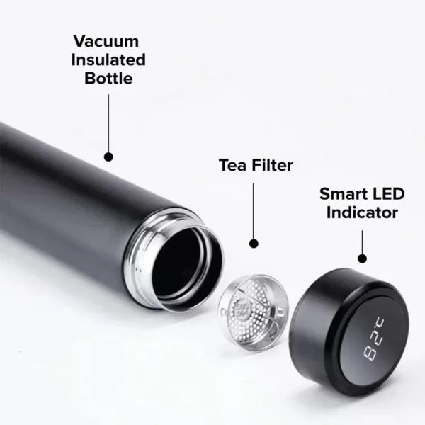500ml thermos flask with LED lid, product studio shot