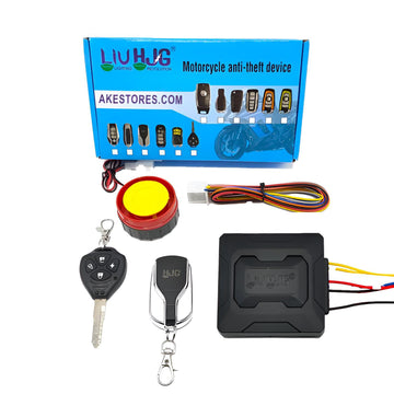 HJG motorcycle remote security lock alarm kit with control unit and remotes
