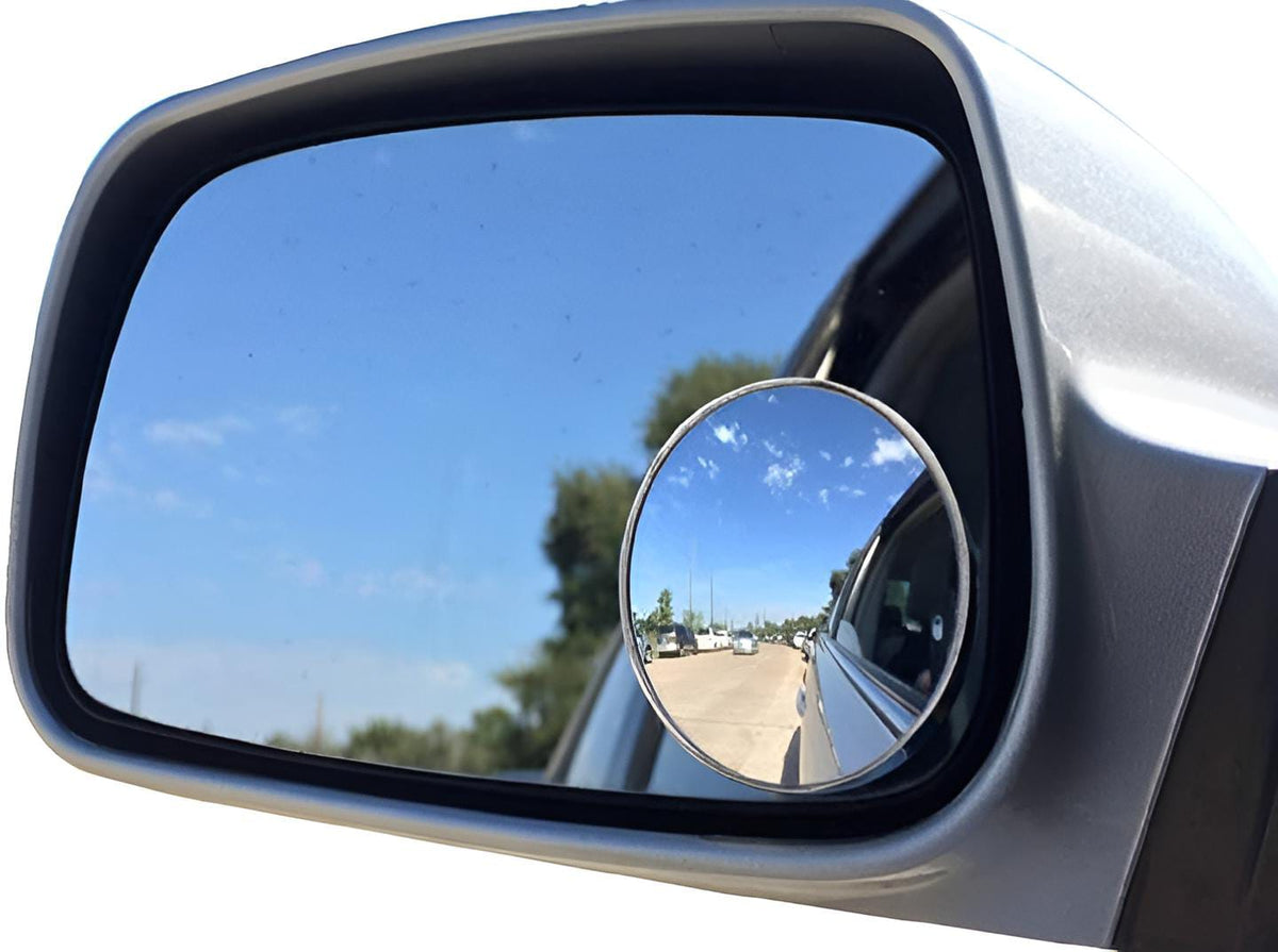 Round convex car blind spot mirror, wide-angle view