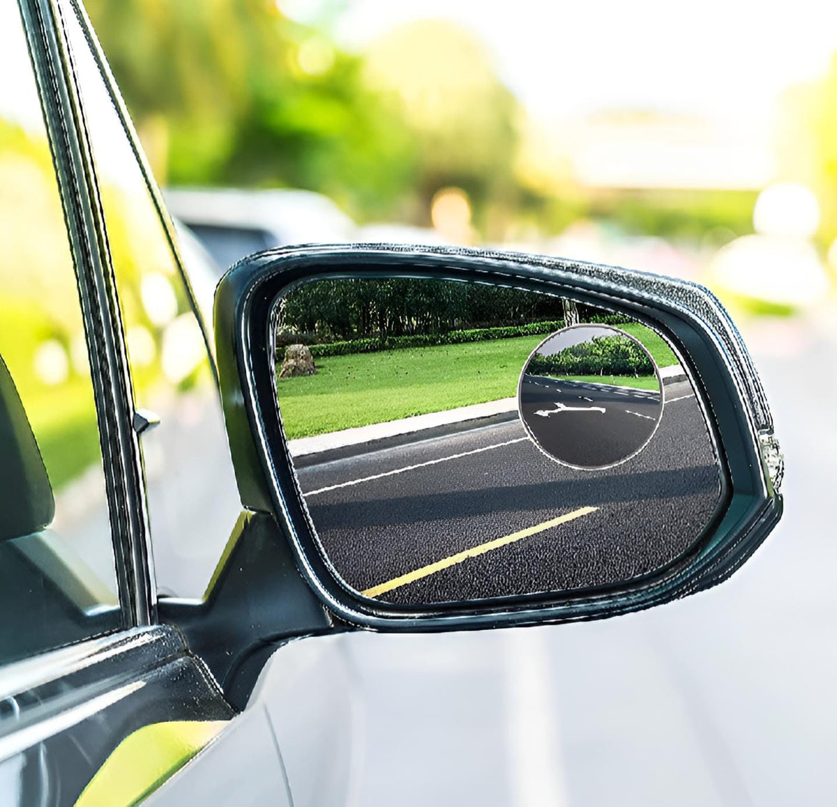 Round convex blind spot mirror, frameless HD glass, 50mm