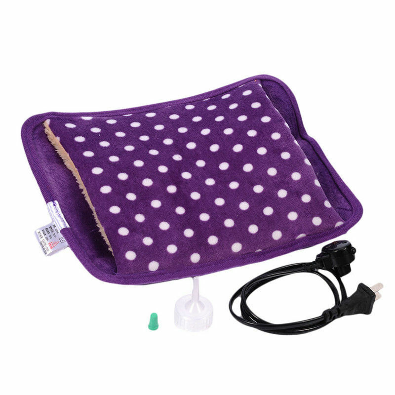 Rechargeable hot water bag, soft velvet cover, pain relief warmth