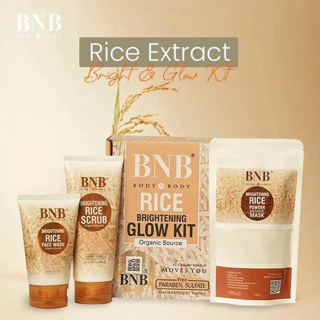Skin Brightening Rice Facial Kit - Whitening and Exfoliating Set - PrimeKart Pakistan