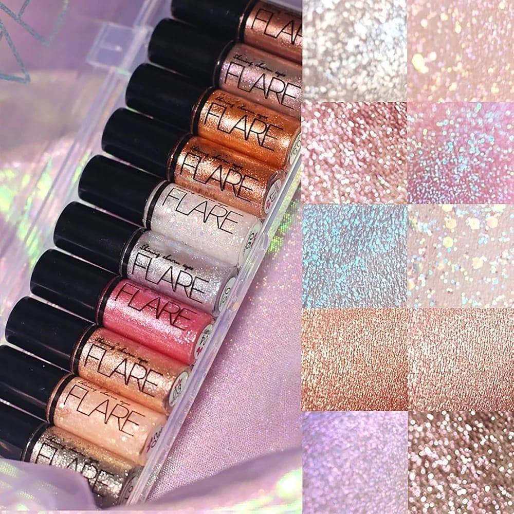 15 Pcs Multicolor Glitter Eyeshadow Kit - Glossy Texture for Stunning Looks - PrimeKart Pakistan