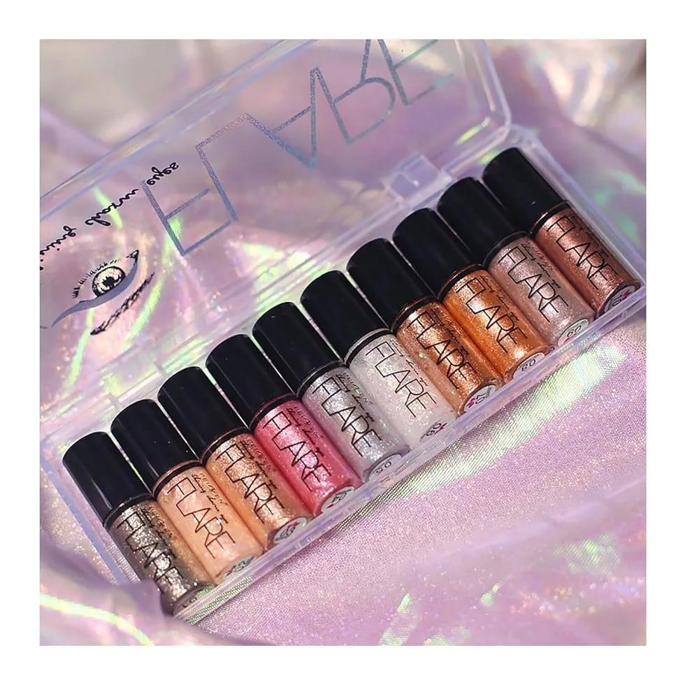 15 Pcs Multicolor Glitter Eyeshadow Kit - Glossy Texture for Stunning Looks - PrimeKart Pakistan