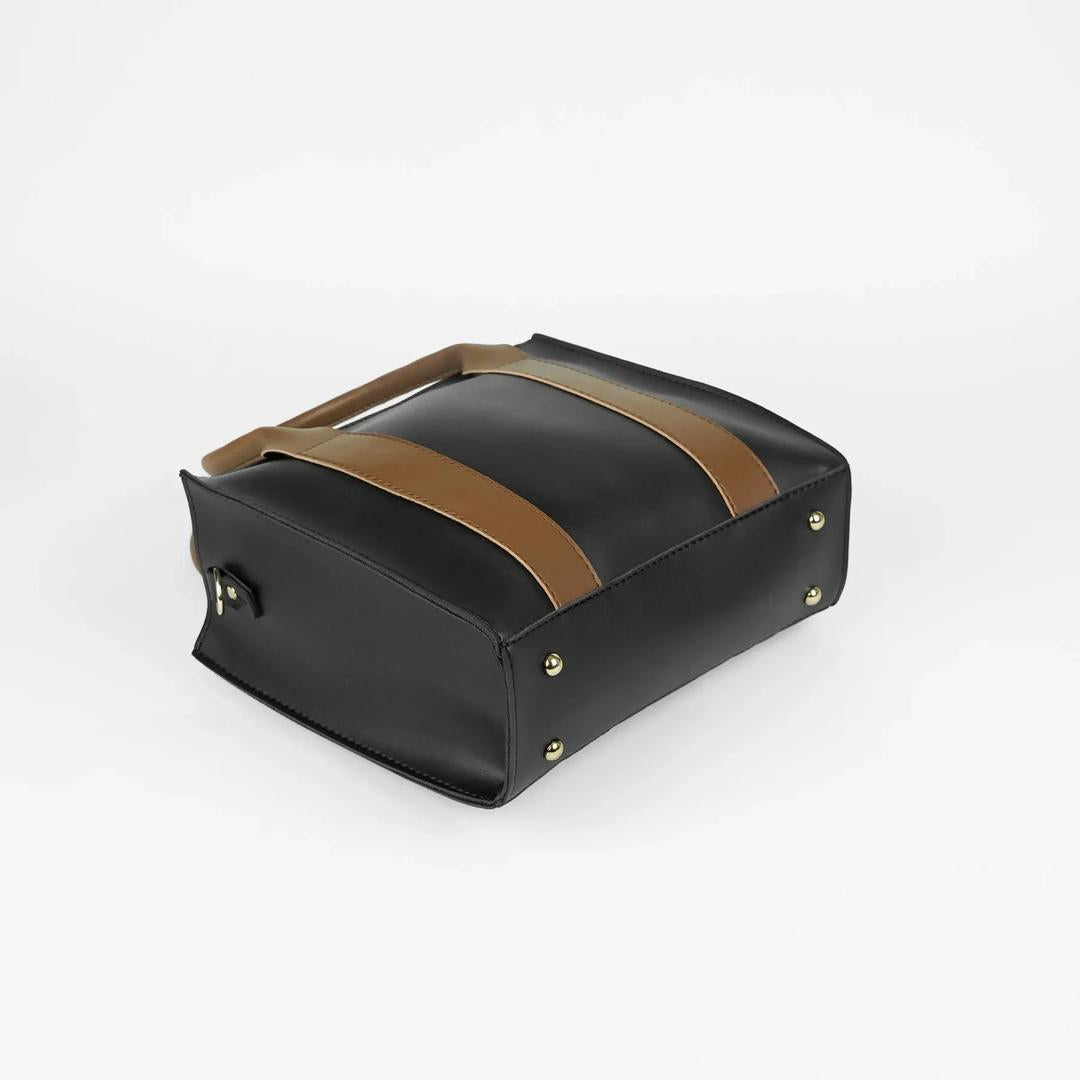 Chic Women's PU Leather Hand Bag - 1 Pc in Classic Black or Brown
