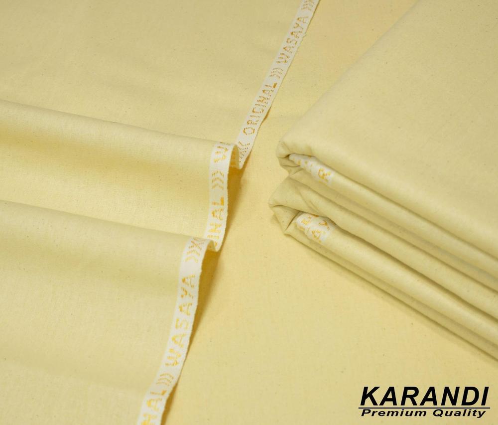 Men's Unstitched Karandi Plain Suit