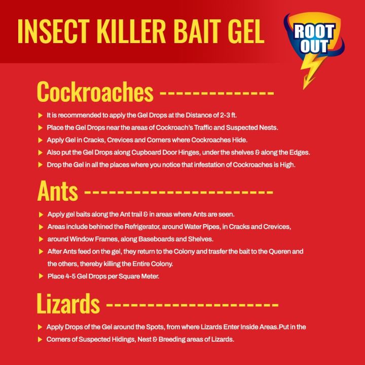 Three 30g tubes of Rootout killer gel — 8 to 12 months home protection