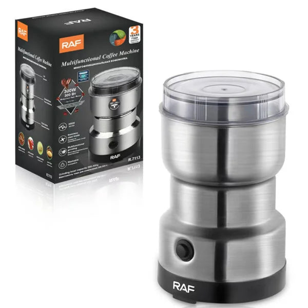RAF R.7113 mini electric grinder with ground masala and spices