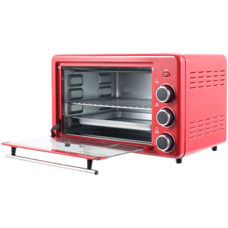 Electric mini oven toaster interior with bake tray