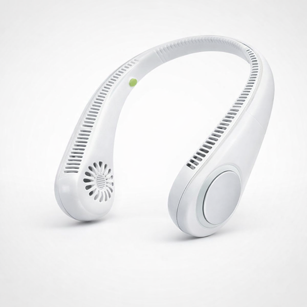 Hands-free personal neck cooler with silicone band