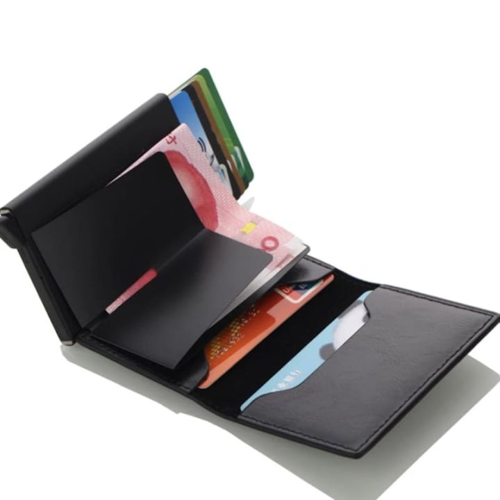 Slim RFID blocking wallet - lifestyle view