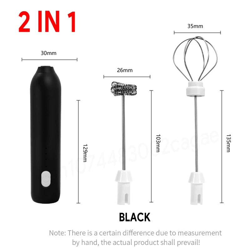 Milk frother black variant with Type-C cable