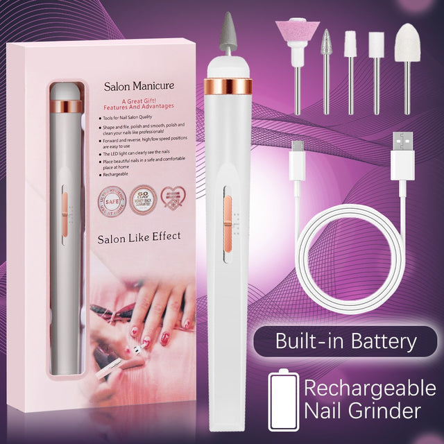 Electric manicure pedicure set white variant