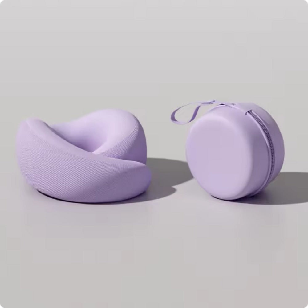 Memory foam neck pillow purple variant