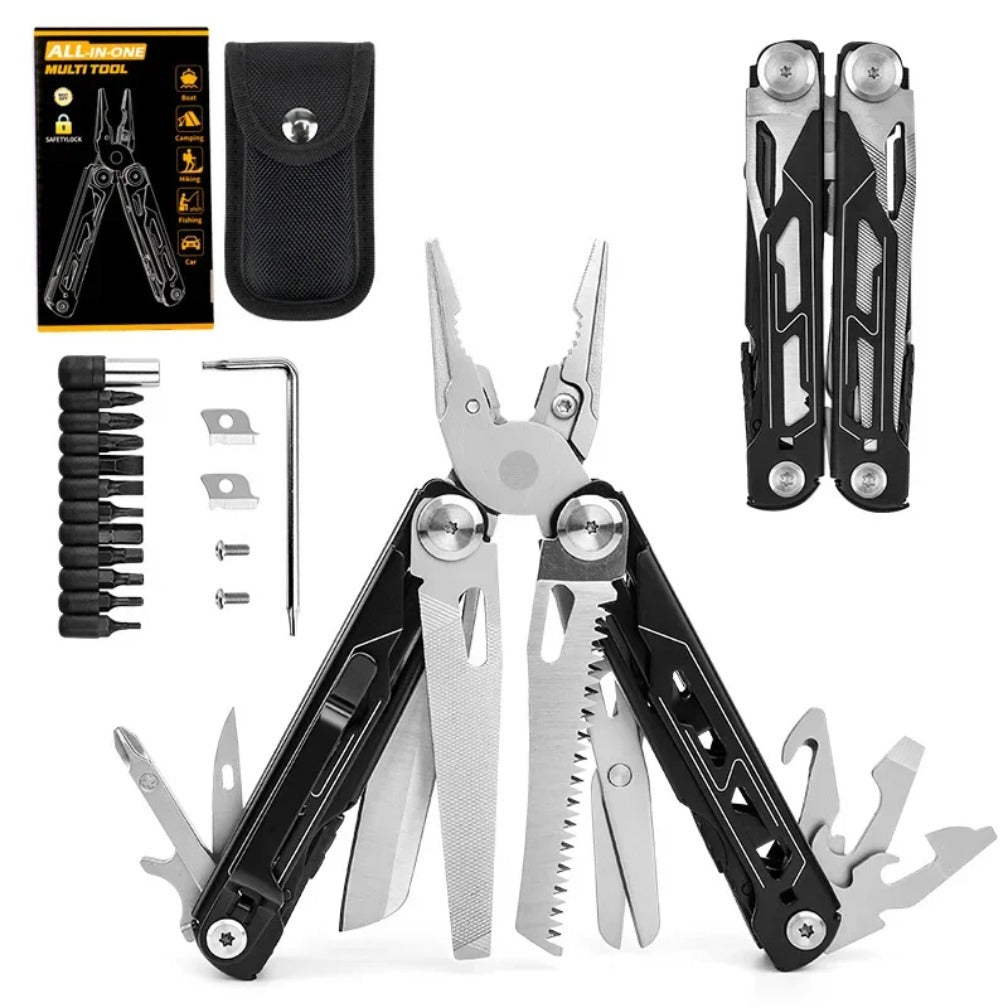 Multi-tool pliers black set with accessories